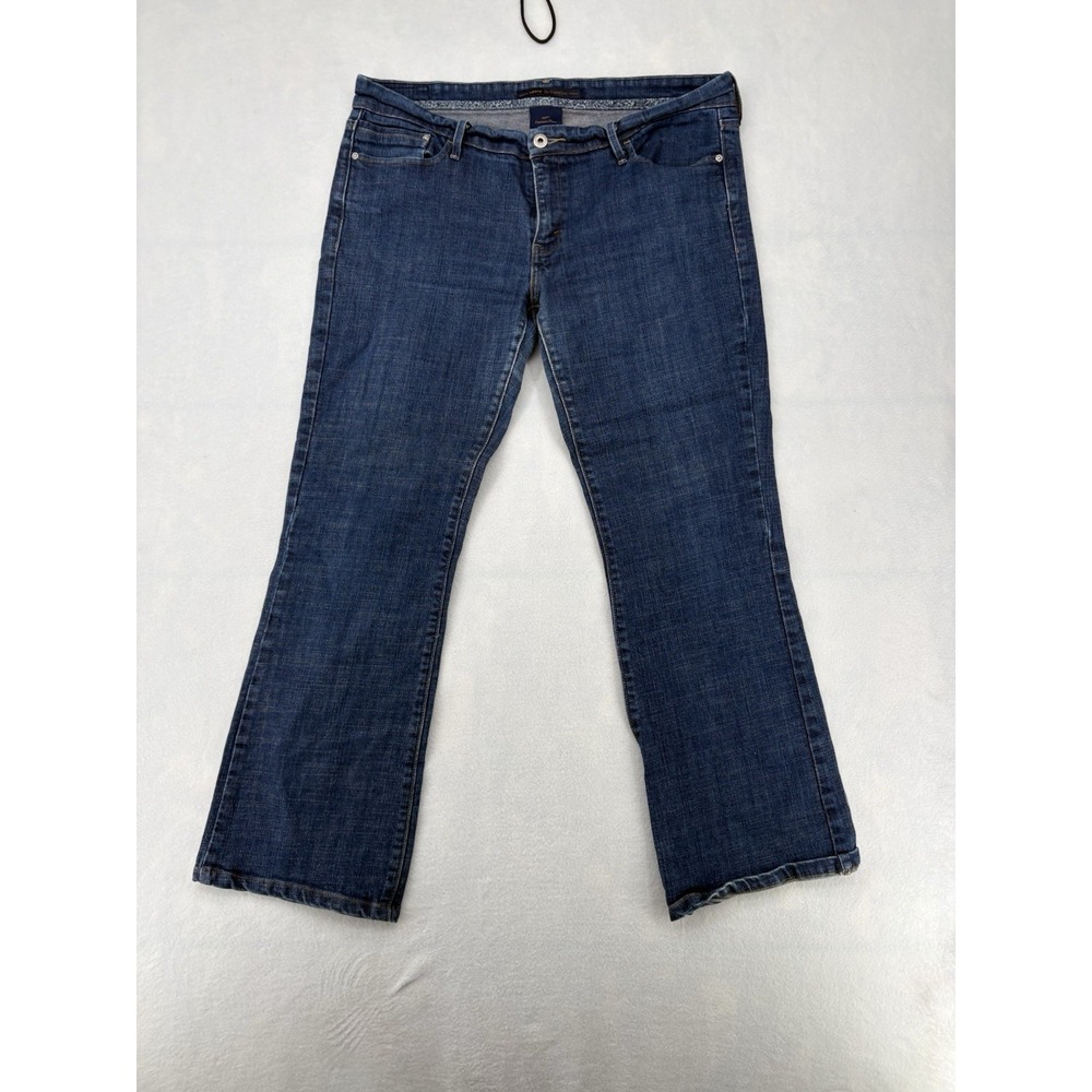 Levis 547 Platinum Flare Jeans Womens 14M Blue Stretch Denim Flap Pocket